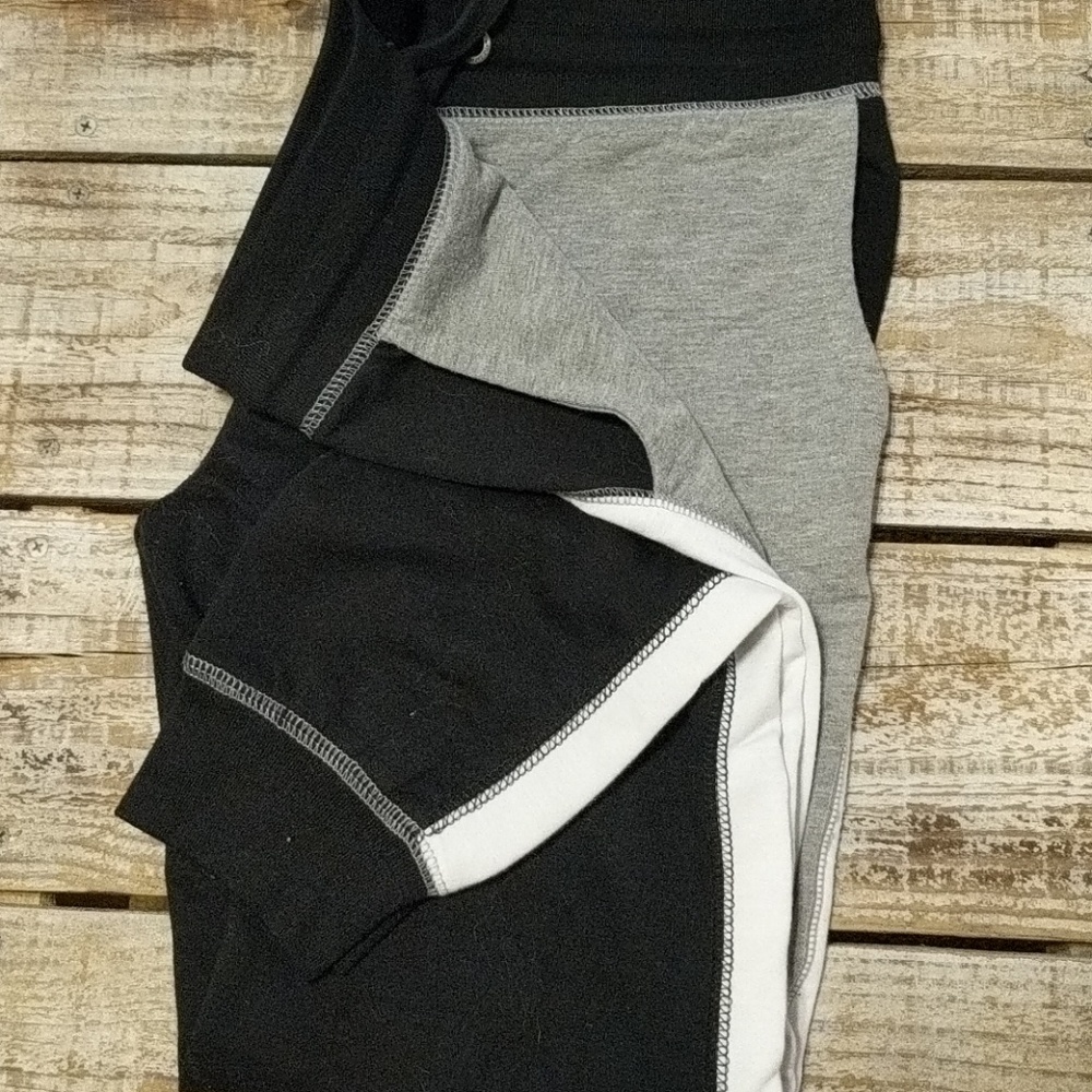 Sweatpants with pockets black gray and white